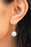 Revolving Refinement - Gold FF Pearl Necklace Paparazzi Accessories