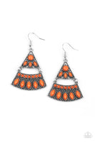 Desert Fiesta - Orange Earring Paparazzi Accessories