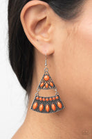 Desert Fiesta - Orange Earring Paparazzi Accessories