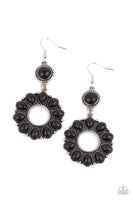 Back At The Ranch Black Earrings Paparazzi Accessories