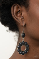 Back At The Ranch Black Earrings Paparazzi Accessories