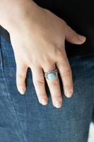 Glitter Grove - Silver Green Ring Paparazzi Accessories