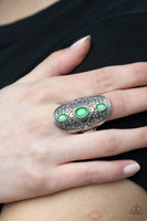 Promenade Paradise - Green Ring Paparazzi Accessories