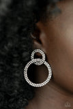 Intensely Icy - Black Bling Earrings Paparazzi Accessories