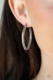 Industrial Illusion Silver Wire Twist Hoop Earrings Paparazzi Accessories