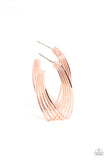 Industrial Illusion Rose Gold Hoop Earrings Paparazzi’Accessories