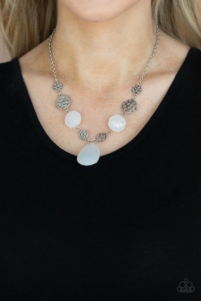DEW What You Wanna DEW - White Necklace Paparazzi Accessories
