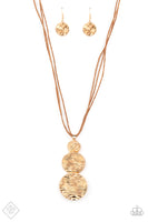 Circulating Shimmer - Gold FF Necklace Paparazzi Accessories