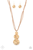 Circulating Shimmer - Gold FF Necklace Paparazzi Accessories