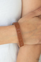 Life is Tough Brown Urban Leather Bracelet Paparrazi Accessories