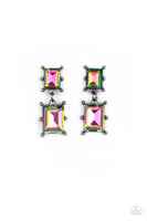 Cosmic Queen Multi Oil Spill Rhinestone Earrings Paparazzi Accessories