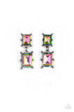 Cosmic Queen Multi Oil Spill Rhinestone Earrings Paparazzi Accessories