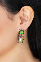 Cosmic Queen Multi Oil Spill Rhinestone Earrings Paparazzi Accessories