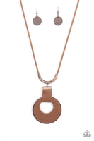 Luxe Crush - Copper Leather Necklace Paparazzi Accessories