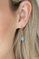 Sahara Safari Blue Gold Necklace Paparazzi Accessories