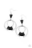Deco Dancing - Black Earrings Paparazzi Accessories