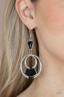 Deco Dancing - Black Earrings Paparazzi Accessories