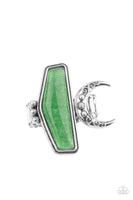 Cosmic Karma - Green Moon Ring Paparazzi Accessories