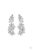 Frond Fairytale White Bling Earring Paparazzi Accessories