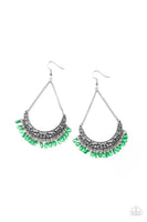 Orchard Odyssey - Green Moon Earrings Paparazzi Accessories