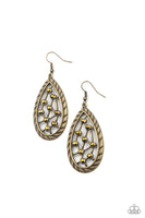 Industrial Incandescence - Brass Earrings Paparazzi Accessories