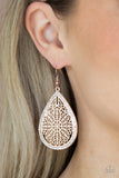 Fleur de Fantasy Rose Gold Bling Earrings Paparazzi Accessories