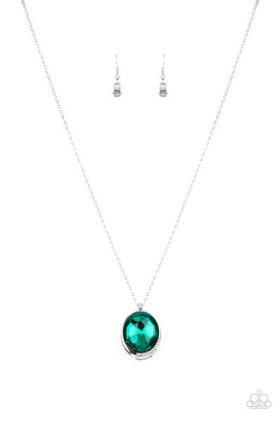 Fashion Finale - Green Bling Necklace Paparazzi Accessories