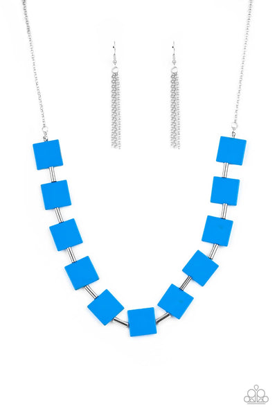 Hello, Material Girl - Blue Necklace Paparazzi Accessories