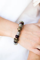 Exploring The Elements - Multi Brass Brown Bracelet Paparazzi Accessories