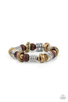 Exploring The Elements - Multi Brass Brown Bracelet Paparazzi Accessories