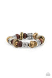 Exploring The Elements - Multi Brass Brown Bracelet Paparazzi Accessories