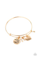 Come What May and Love It - Gold Charm Paparazzi Accessories