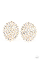 Drama School Dropout Gold Bling Earrings Paparazzi Accessories