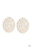 Drama School Dropout Gold Bling Earrings Paparazzi Accessories