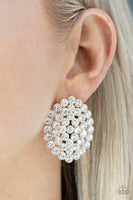 Drama School Dropout Gold Bling Earrings Paparazzi Accessories