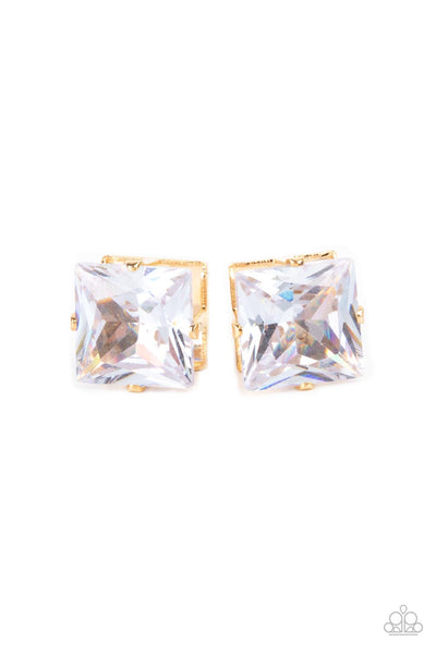 Times Square Timeless GoldBling Stud Earrings Paparazzi Accessories