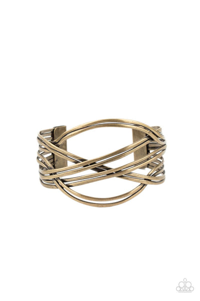 Hautely Hammered Brass Cuff Bracelet Paparazzi Accessories