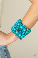 Island Mixer Blue Wood Bracelet Paparazzi Accessories