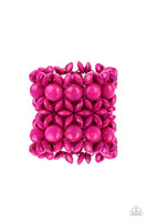 Island Mixer - Pink Wood Bracelet Paparazzi Accessories