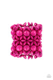 Island Mixer - Pink Wood Bracelet Paparazzi Accessories