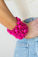 Island Mixer - Pink Wood Bracelet Paparazzi Accessories