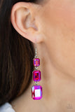 Cosmic Red Carpet Pink Bling Earrings Paparrazi Accessories