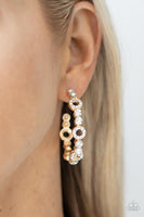 Swoon-Worthy Sparkle Gold Bling Hoop Earrings Paparazzi