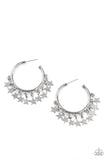 Happy Independence Day Silver Star Hoop Earrings Paparazzi Accessories