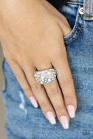 Gatsbys Girl - White Ring Paparrazi Accessories