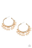 Happy Independence Day Gold Star Hoop Earrings Paparazzi