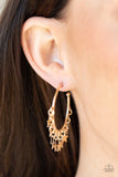 Happy Independence Day Gold Star Hoop Earrings Paparazzi