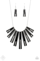 FAN-tastically Deco - Black FF Necklace Paparazzi Accessories