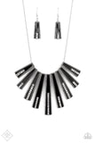 FAN-tastically Deco - Black FF Necklace Paparazzi Accessories