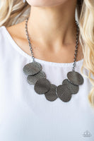 Industrial Wave Black Gunmetal Necklace Paparazzi Accessories
